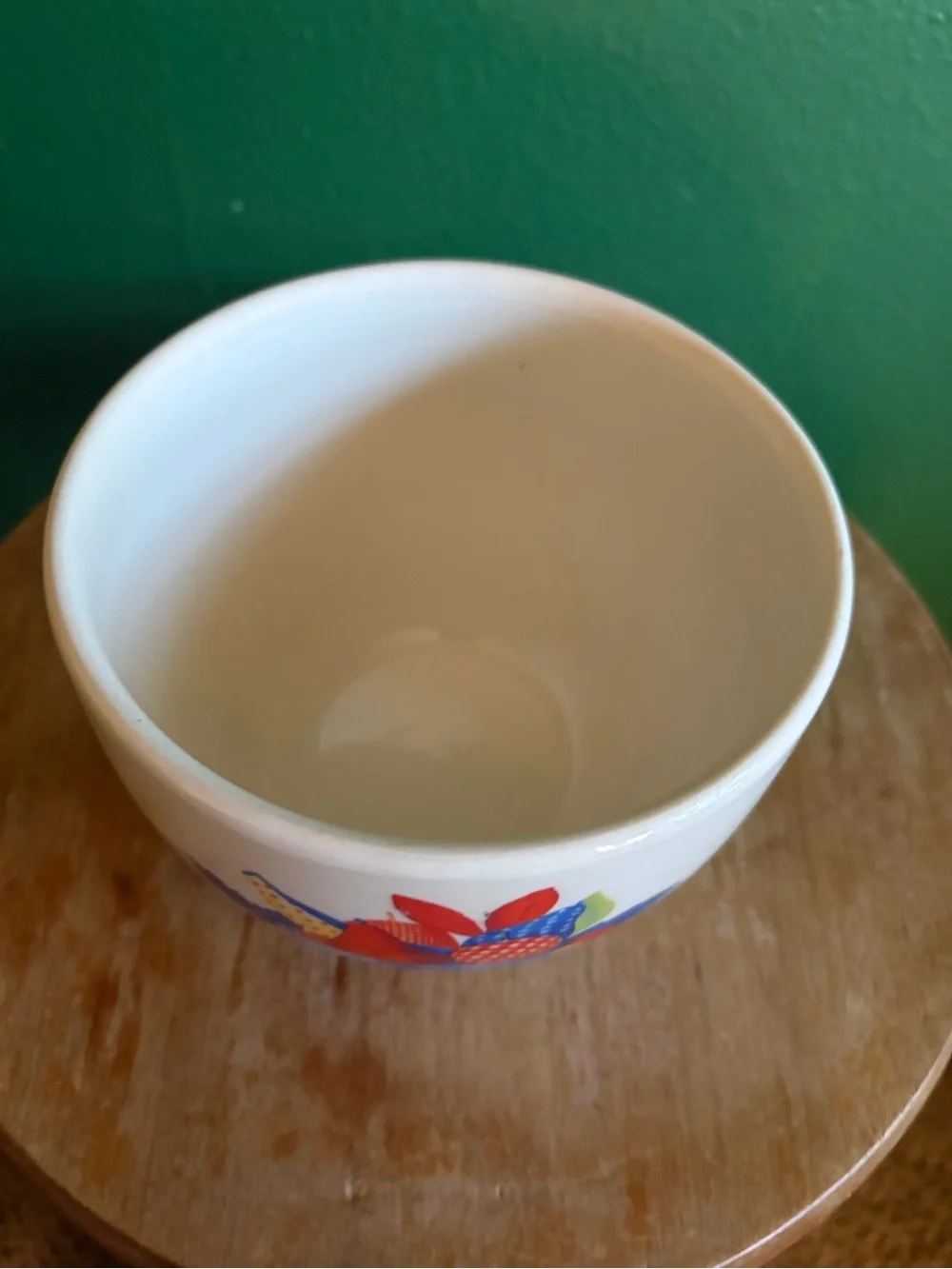 Universal Potteries Calico Fruit Vintage White Stoneware Bowl